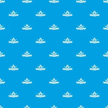 Robot brain pattern vector seamless blue Stock Illustration