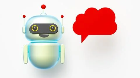 Robot bubble help Stock Illustration