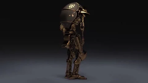 Robot bug rotation 3D animation Stock Footage 294343970