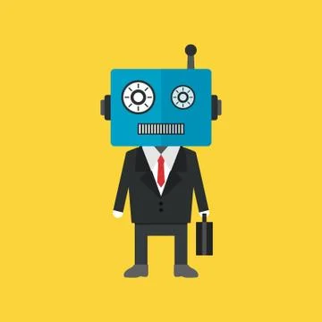 Robot businessman 스톡 일러스트