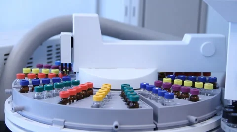 Robot carries bottles with medication Stock-Footage 47170874
