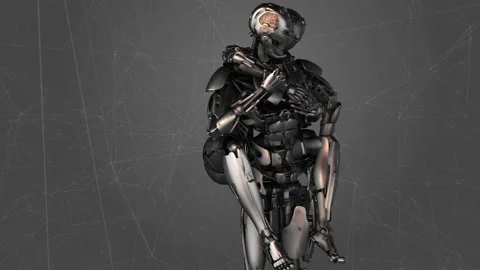 Robot Carrying another robot 4k Stock Footage 197377403