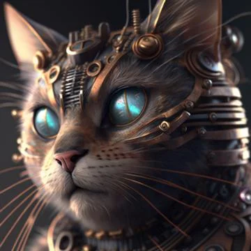 Robot cat Stock Illustration