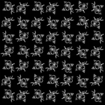 Robot cat illustration motif pattern Stock Photos