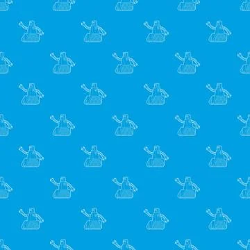 Robot with caterpillar track pattern vector seamless blue Illustrazione stock