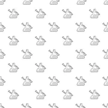 Robot with caterpillar track pattern vector seamless Illustrazione stock