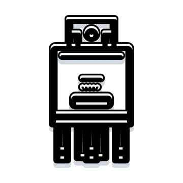 Robot character concept generating artificial intelligence data 스톡 일러스트