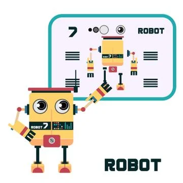 Robot character design Stock Illustration