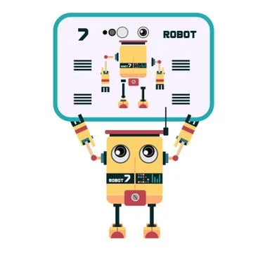 Robot character design Stock Illustration