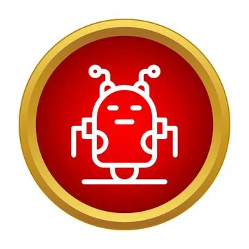 Robot character icon symbolizing advanced ai and digital support Illustrazione stock