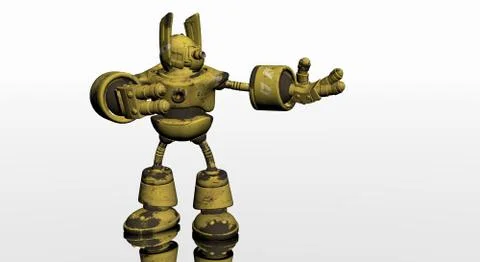 Robot character Illustrazione stock