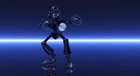 Robot character Stock-Illustration