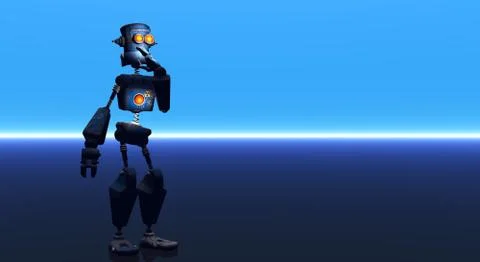 Robot character Stock Illustration