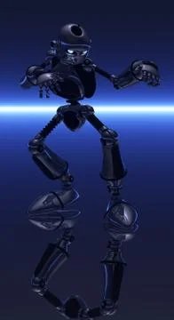 Robot character Illustrazione stock