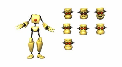 Robot character Illustrazione stock