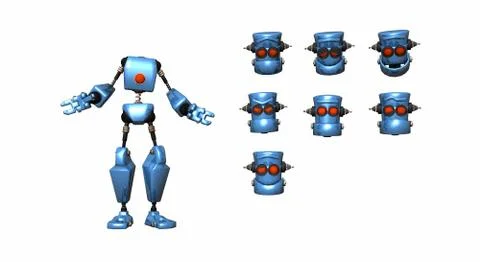 Robot character Stock Illustration