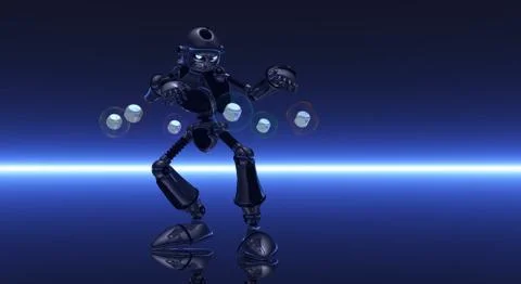 Robot character Stock-Illustration