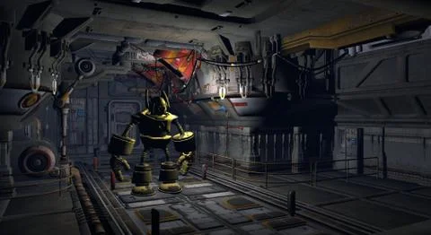 Robot character Illustrazione stock