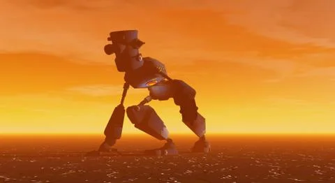 Robot character Illustrazione stock