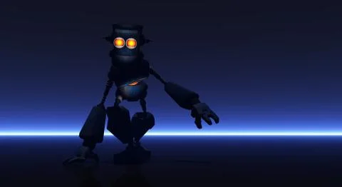 Robot character Stock Illustration