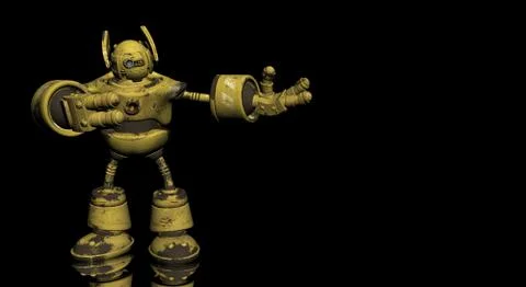 Robot character Illustrazione stock