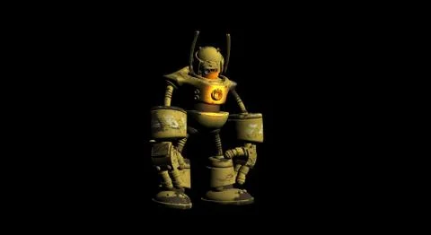 Robot character Illustrazione stock