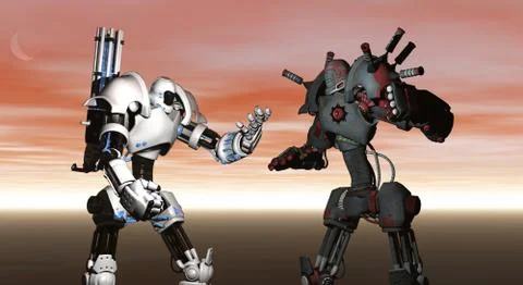 Robot character Stock-Illustration