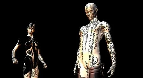 Robot character Stock Illustration