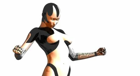 Robot character Illustrazione stock