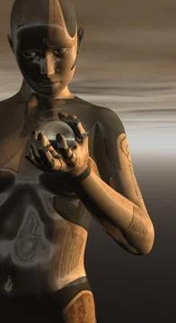 Robot character Illustrazione stock