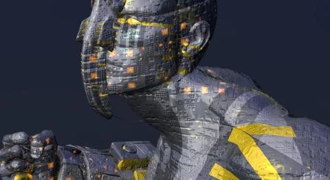 Robot character Illustrazione stock