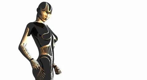 Robot character Stock-Illustration