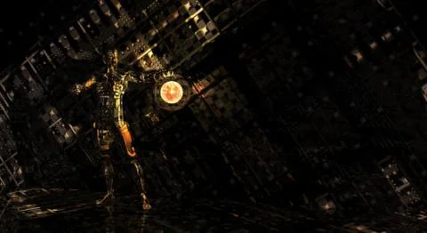 Robot character Stock Illustration