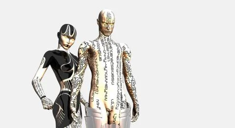 Robot character Stock Illustration