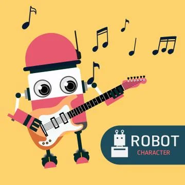 Robot character Stock Illustration