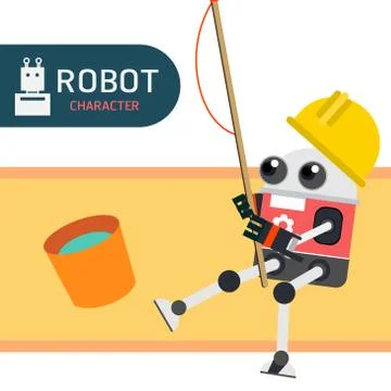 Robot character Stock Illustration