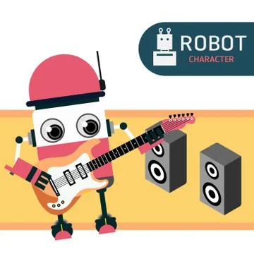 Robot character Stock Illustration