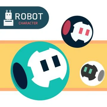 Robot character Illustrazione stock