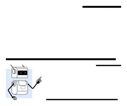 Robot Character Interacting with User Interface Elements and Pointing at Ho.. イラスト素材