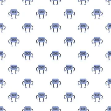Robot character pattern creating technology background concept Stock Illustration