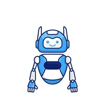 Robot character pose vector illustration design. Cute Cartoon Robot Illustr.. Stock Illustration