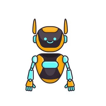 Robot character pose vector illustration design. Cute Cartoon Robot Illustr.. Stock-Illustration