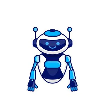 Robot character pose vector illustration design. Cute Cartoon Robot Illustr.. Illustrazione stock