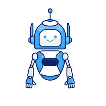 Robot character pose vector illustration design. Cute Cartoon Robot Illustr.. Stock Illustration