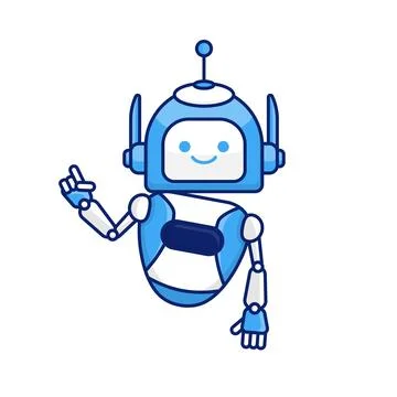 Robot character pose vector illustration. Robot mascot character design Stock Illustration