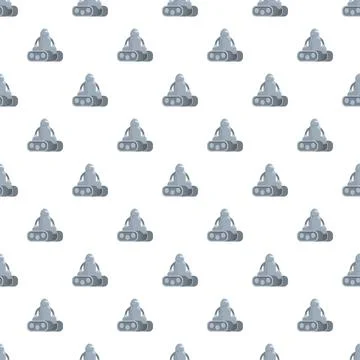 Robot character seamless pattern for technology background Stock Illustration