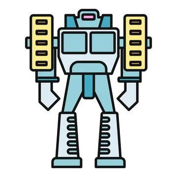 Robot character standing illustrating artificial intelligence and technology Stock Illustration