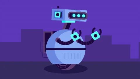 Robot Character Technology Stock Footage 232226914