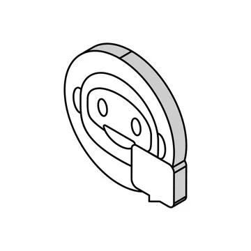 Robot chat bot isometric icon vector illustration Stock Illustration