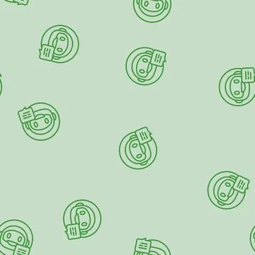 Robot chat bot line seamless pattern Illustrazione stock
